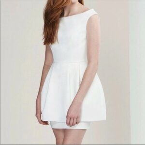 KEEPSAKE THE LABEL Nicest Things White Peplum Mini Dress Size M